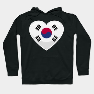 South Korea Flag Heart Hoodie